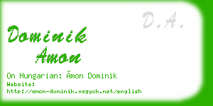 dominik amon business card