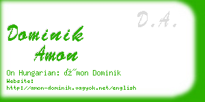 dominik amon business card